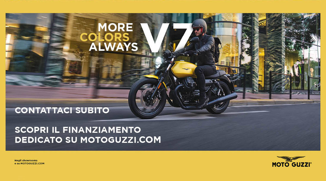 Moto Guzzi V7 tua con prima rata a sei mesi